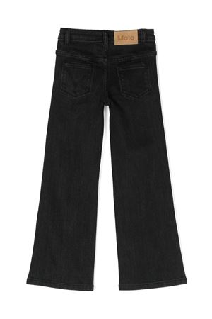 Black cotton blend stretch-design trousers MOLO KIDS | 2W23I1138073